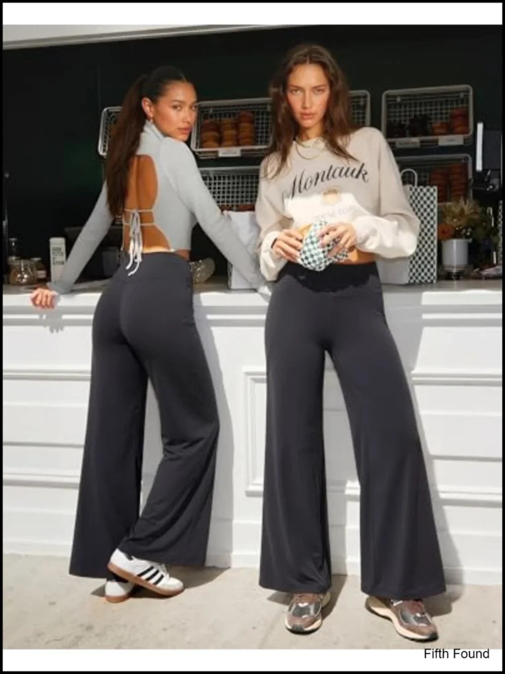 High Waist Wide Leg Palazzo Pants - Casual Beach Lounge Flowy Stretchy Trousers